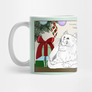 Pretty Christmas Ornament Cat Mug